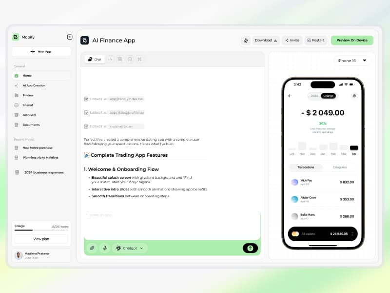 Flutter AI App Builder