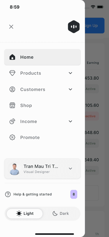 Flutter Responsive Admin/Dashboard UI Template