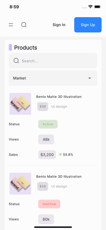 Flutter Responsive Admin/Dashboard UI Template