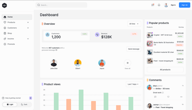 Flutter Responsive Admin/Dashboard UI Template