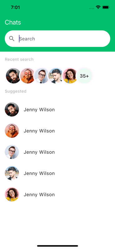 Message Search Screen